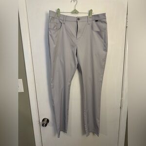 Travis Mathew men’s 36 Light Gray Pants quick dry polyester office golf casual
